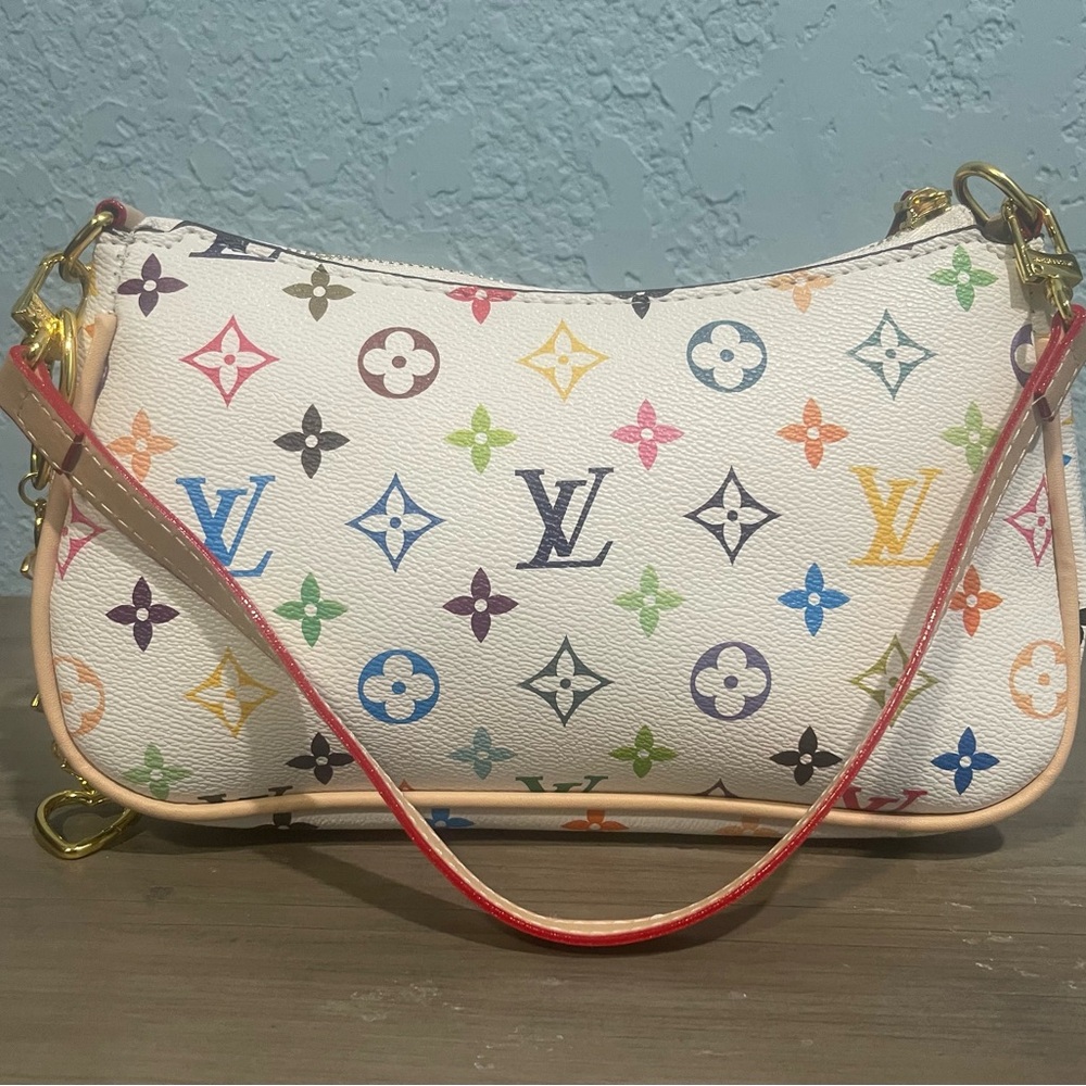 Elegant Multicolor Monogram Shoulder Bag